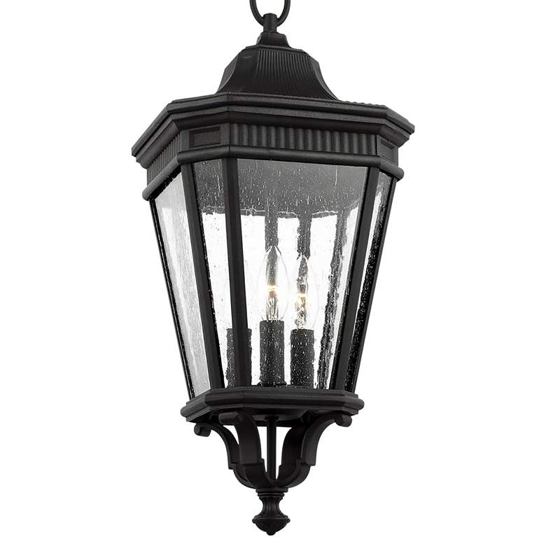Image 3 Cotswold Lane 21 1/2 inch High Black Outdoor Hanging Light more views