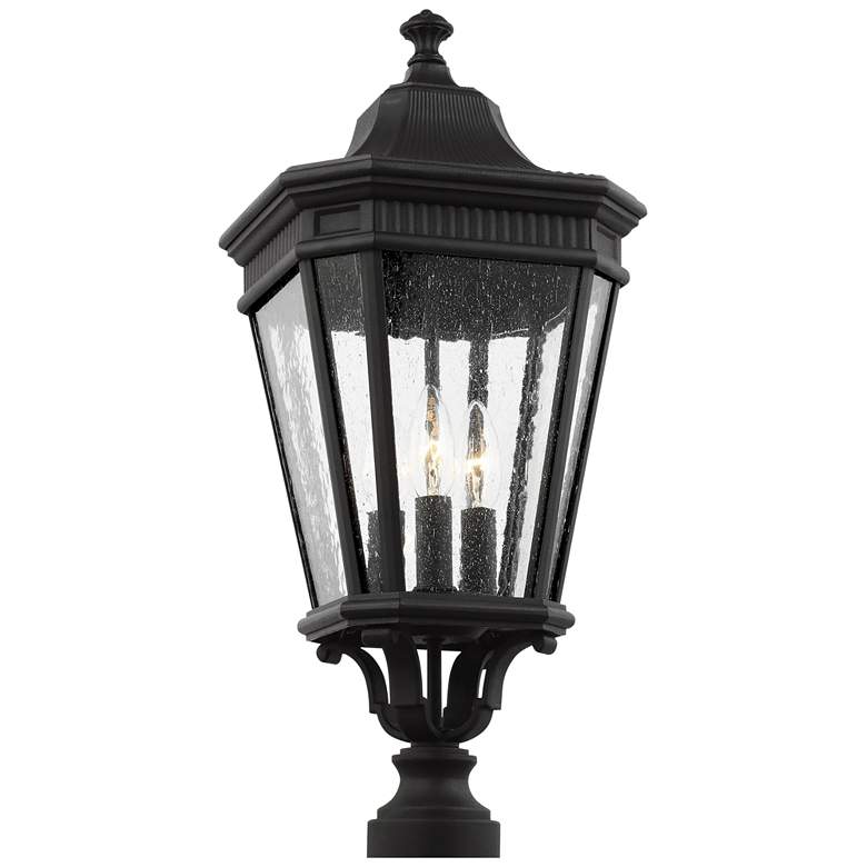 Image 2 Cotswold Lane 22 1/2 inch High Black Outdoor Post Light
