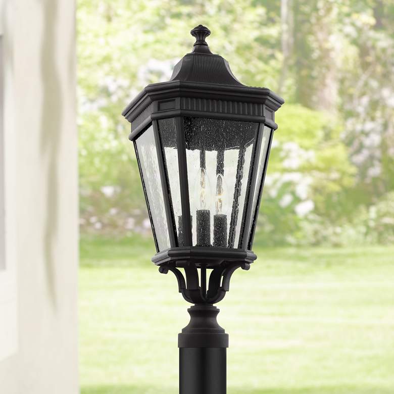 Image 1 Cotswold Lane 22 1/2 inch High Black Outdoor Post Light