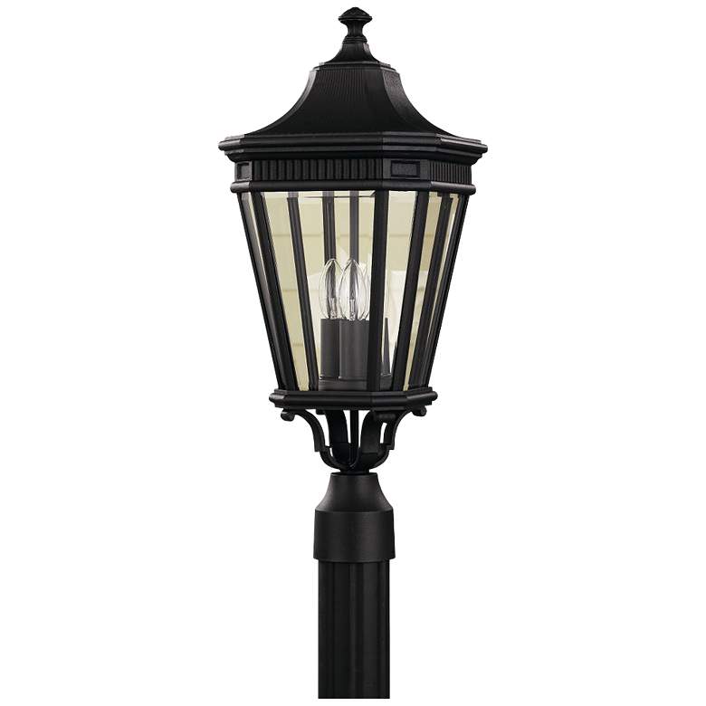 Image 1 Cotswold Lane 22 1/2 inch High Black Outdoor Post Light