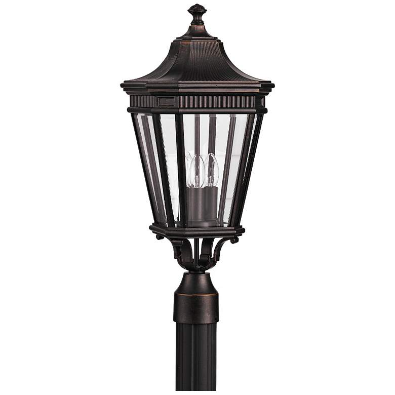 Image 1 Cotswold Lane 22 1/2"H Grecian Bronze Outdoor Post Light