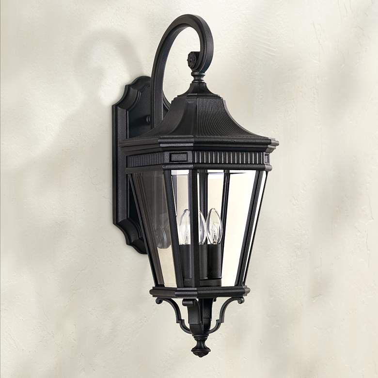 Image 1 Cotswold Lane 23 3/4" High Black Outdoor Wall Light