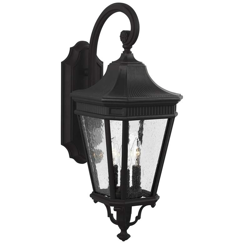 Image 1 Cotswold Lane 23 3/4 inch High Black Outdoor Wall Light