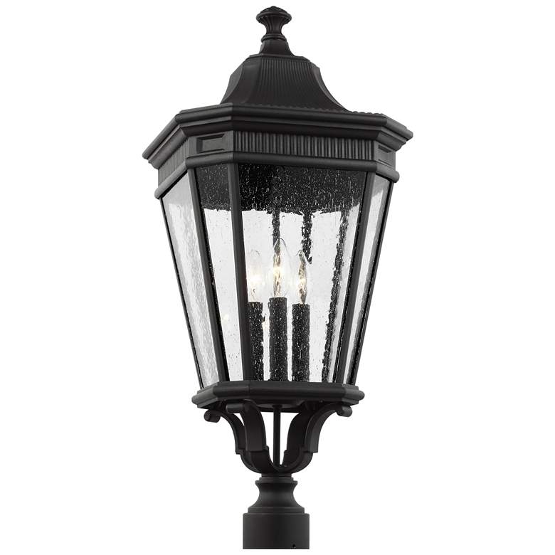 Image 1 Cotswold Lane 27 1/2 inch High Black Outdoor Post Light