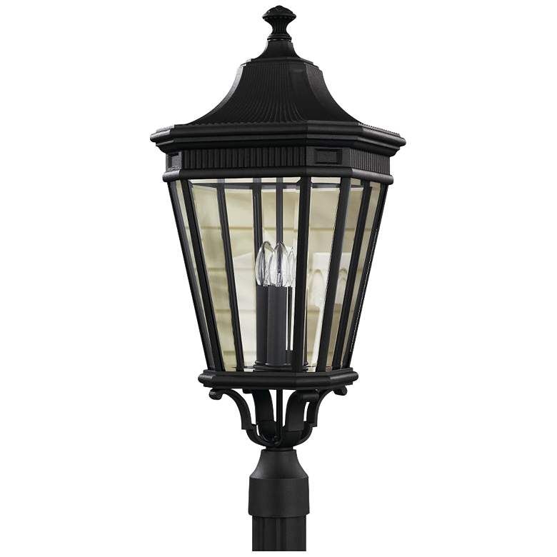 Image 1 Cotswold Lane 27 1/2 inch High Black Outdoor Post Light