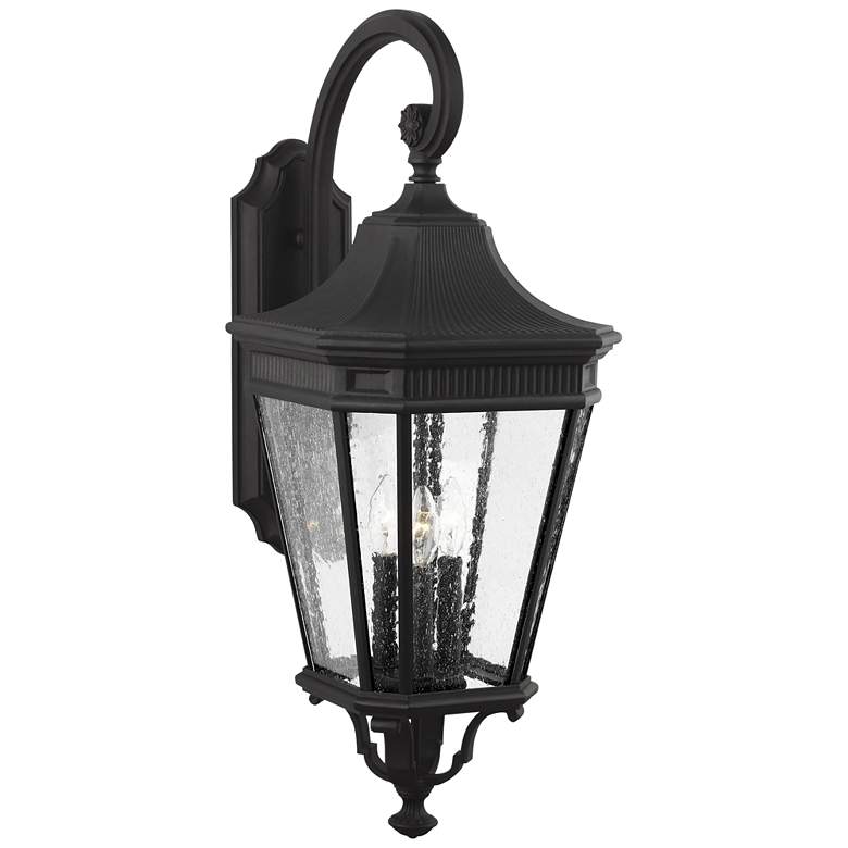 Image 2 Cotswold Lane 30 inch High Black Outdoor Wall Light