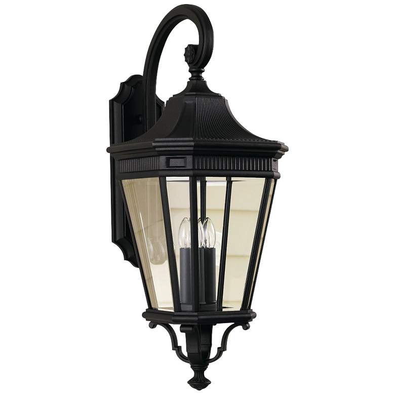 Image 1 Cotswold Lane 30"H Black Outdoor Wall Light