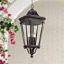 Cotswold Lane 31"H Bronze and Beveled Glass Hanging Light
