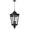 Cotswold Lane 31"H Seeded Glass Black Outdoor Hanging Light