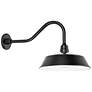 2_Cottage 15" High Black Solar LED Outdoor Barn Wall Light