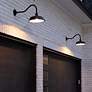 6_Cottage 15" High Black Solar LED Outdoor Barn Wall Light more views