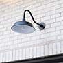 7_Cottage 15" High Black Solar LED Outdoor Barn Wall Light more views