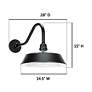 Cottage 15" High Black Solar LED Outdoor Barn Wall Light