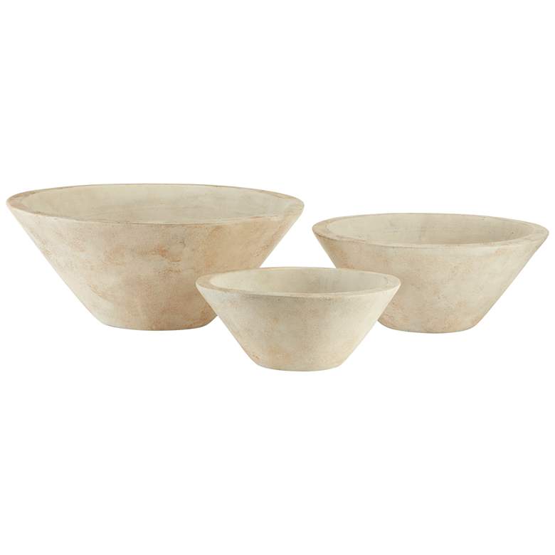Image 1 Cottage Beige and Gold Decorative Bowls Set of 3
