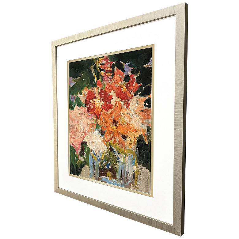 Image 3 Cottage Flowers 37"W x 43"H Framed Art more views