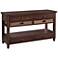 Cottage Lane Coffee Wood Rectangular Console Table