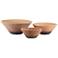 Cottage Natural and Black Decorative Bowls Set of 3