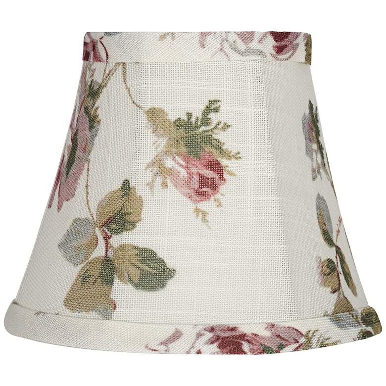 Image 1 Cottage Rose Bell Lamp Shade 3.5x6x5 (Clip-On)