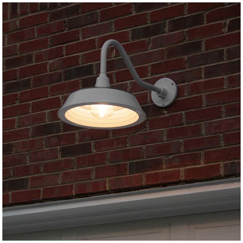 Image 3 Cottage Solar Barn Light-Galvanized more views