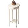 Cottage White Pull Tray Accent Table
