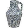 1_Cotton Mache 12" High Lisbon Tile Decorative Vase