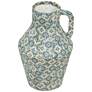 3_Cotton Mache 12" High Lisbon Tile Decorative Vase more views