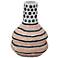 Cotton Mache 7" High Modernist Print Decorative Vase