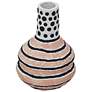 3_Cotton Mache 7" High Modernist Print Decorative Vase more views