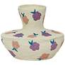 1_Cotton Mache 9" Wide Spring Blossoms Decorative Vase