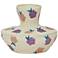 Cotton Mache 9" Wide Spring Blossoms Decorative Vase