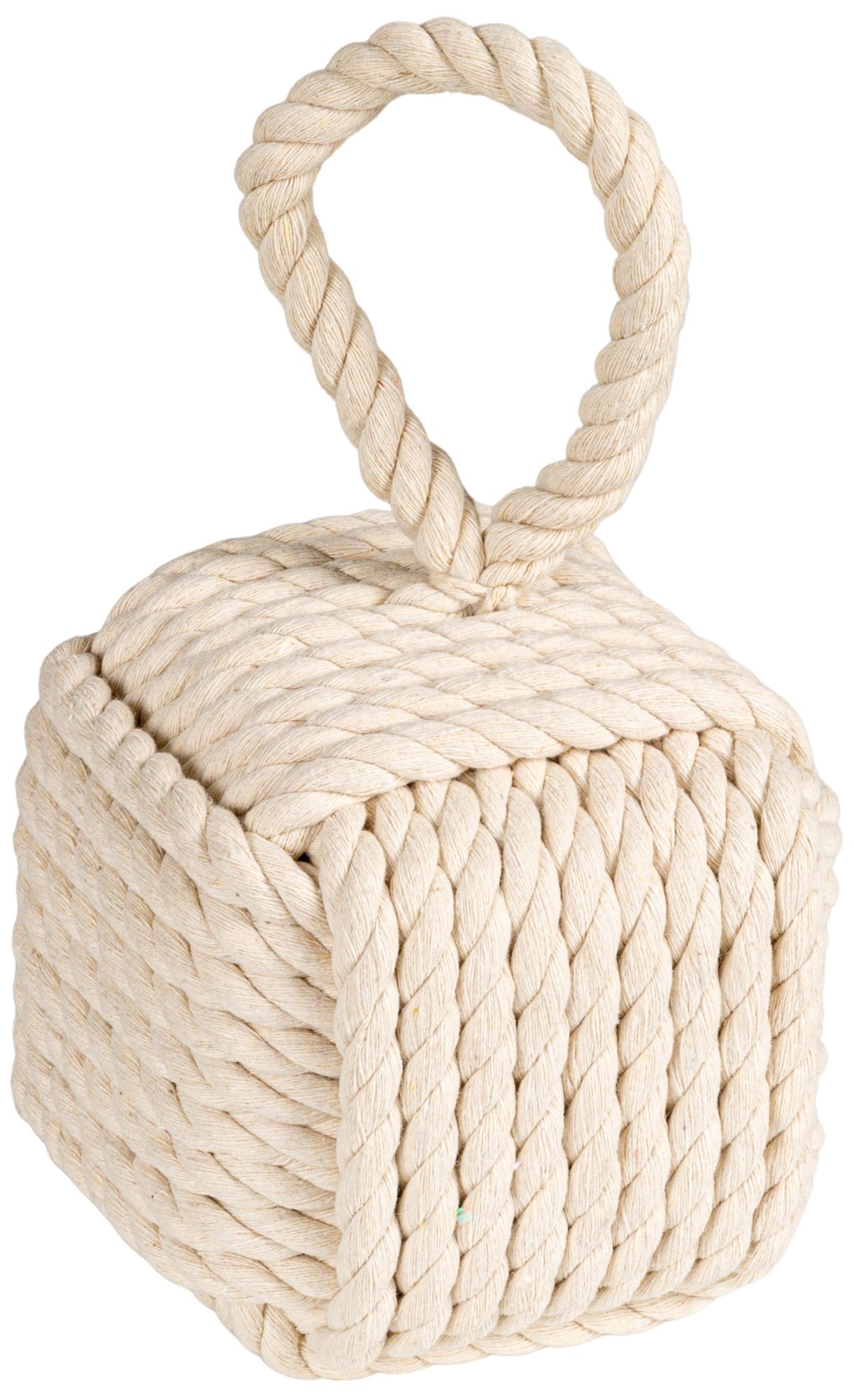 Image 3 Cotton Rope Knot Door Stop, White more views