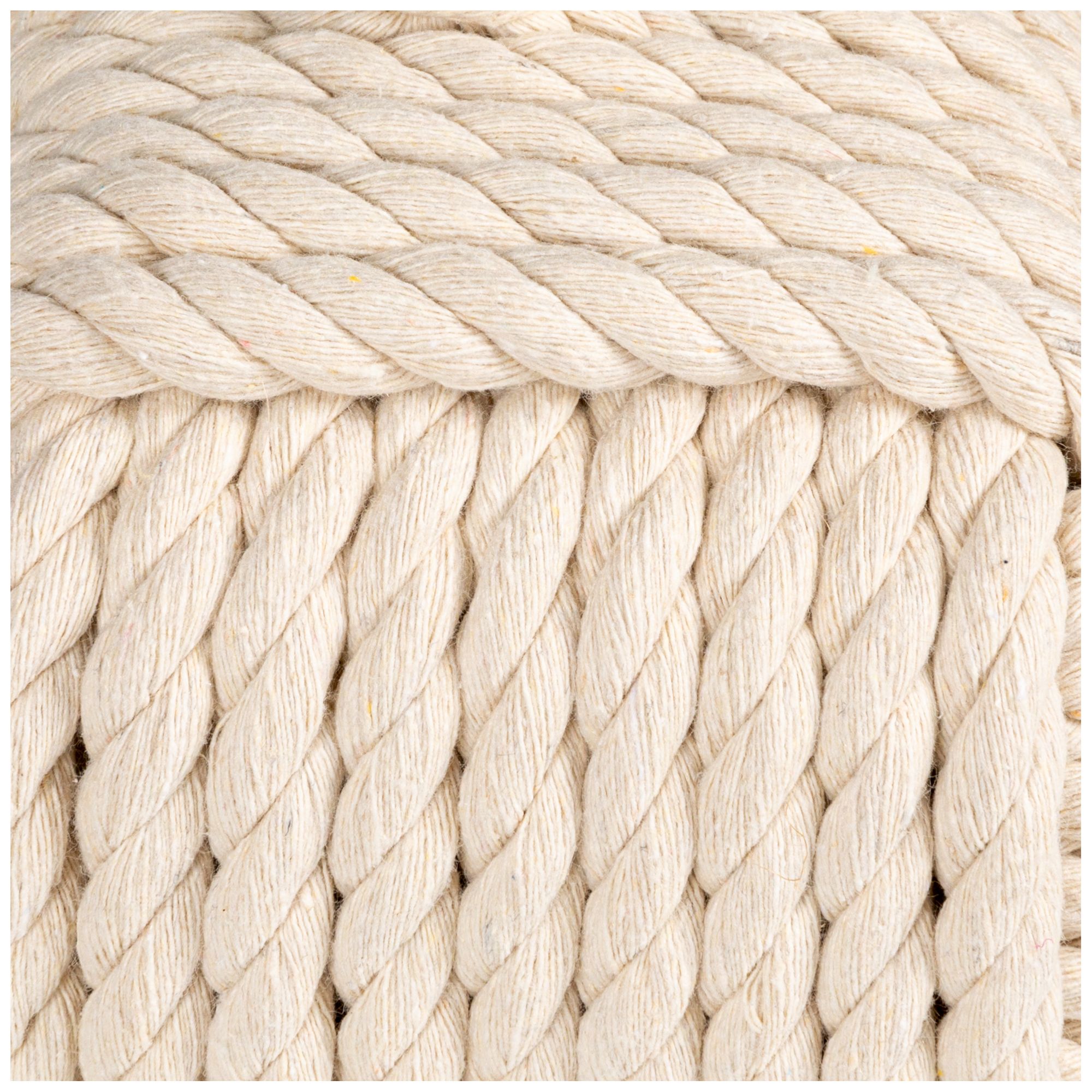 Image 6 Cotton Rope Knot Door Stop, White more views