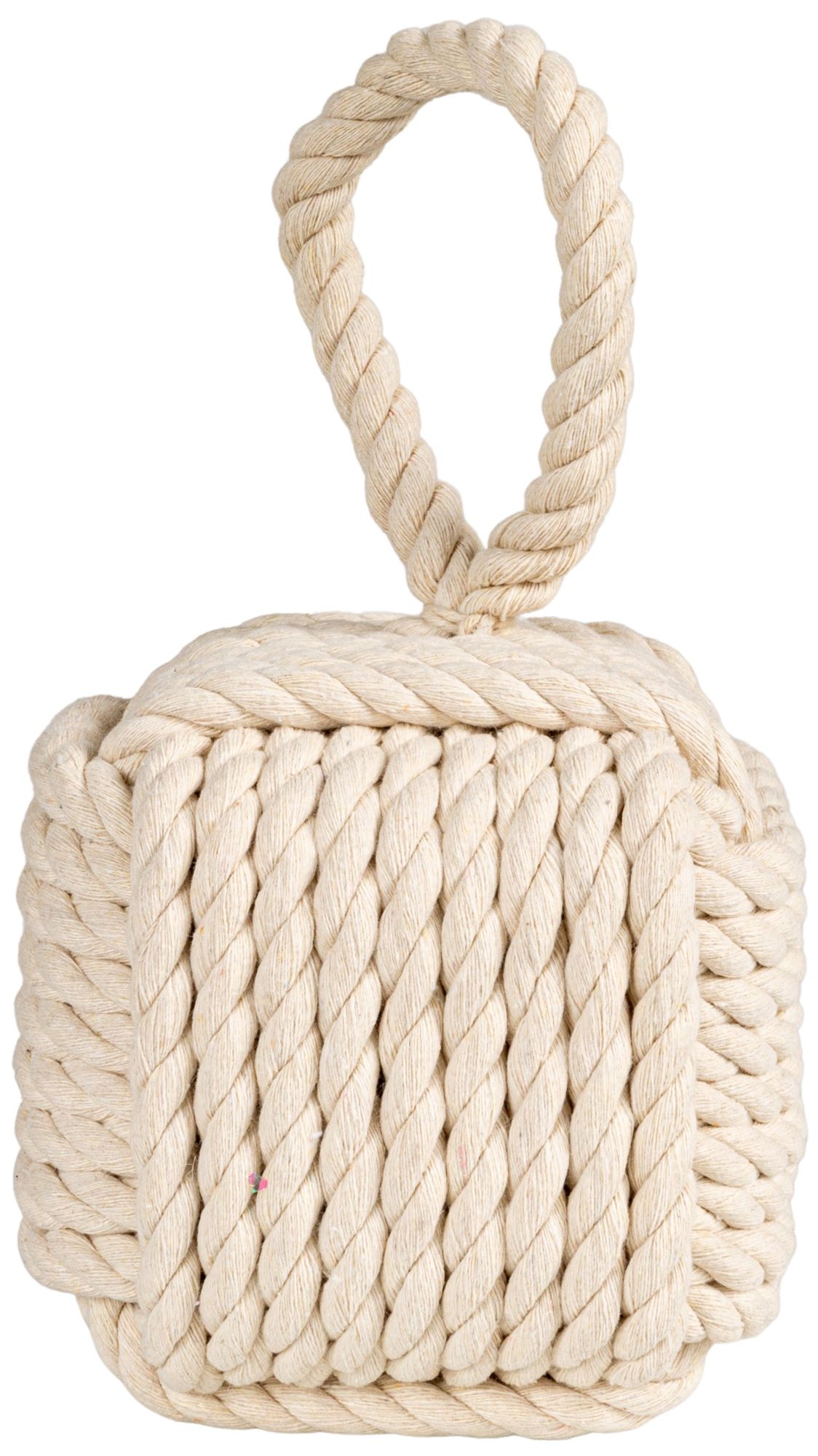 Cotton Rope Knot Door Stop, White