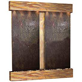 Image1 of Cottonwood Falls 61" Wide Rustic Copper Wall Fountain
