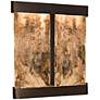 2_Cottonwood Falls 69" High Travertine Modern Wall Fountain