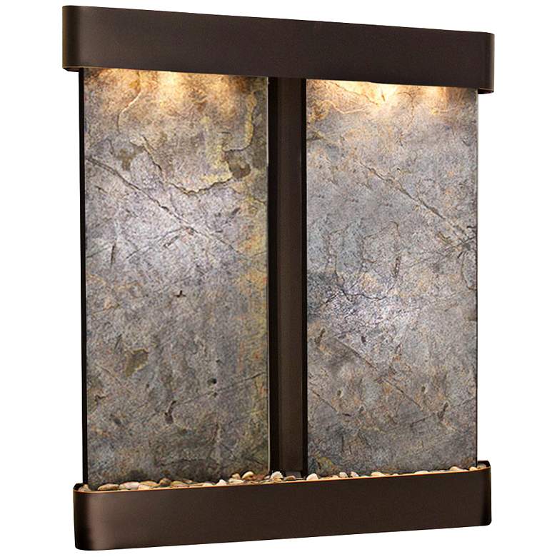 Image 1 Cottonwood Falls 69" High Two Panel Modern Wall Fountain