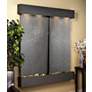 Cottonwood Falls Black Stone Blackened 69"H Wall Fountain