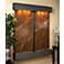 Cottonwood Falls Brown Marble Blackened 69"H Wall Fountain