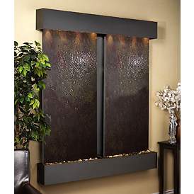 Image1 of Cottonwood Falls Featherstone Blackened 69"H Wall Fountain