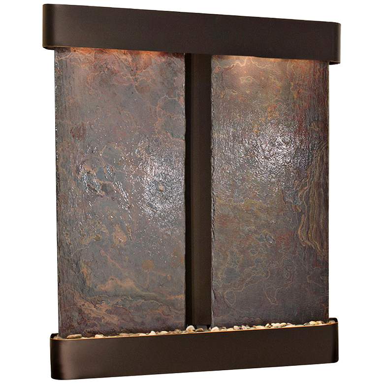 Image 1 Cottonwood Falls Multicolor Blackened Round Wall Fountain