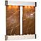 Cottonwood Falls Round Steel Brown Marble 69"H Wall Fountain
