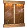 Cottonwood Falls Rustic Copper Brown Marble Wall Fountain