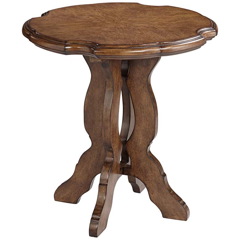 Image 6 Cottswolds 27 1/4 inch High Brown Wood Accent Table more views