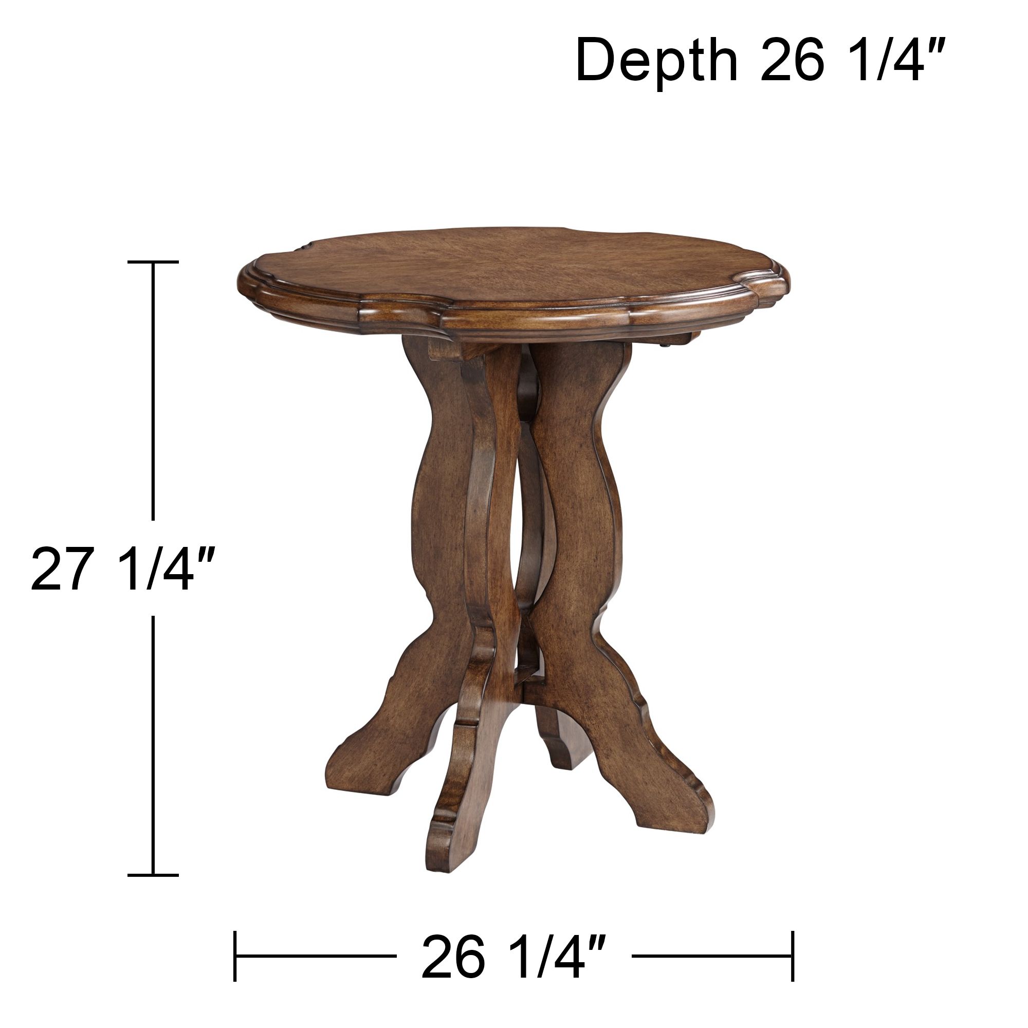 Cottswolds 27 1/4" High Brown Wood Accent Table