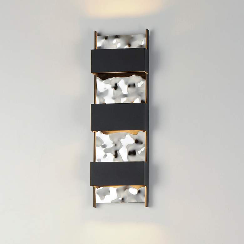 Image 1 Coulee Large LED Outdoor Wall Sconce Black