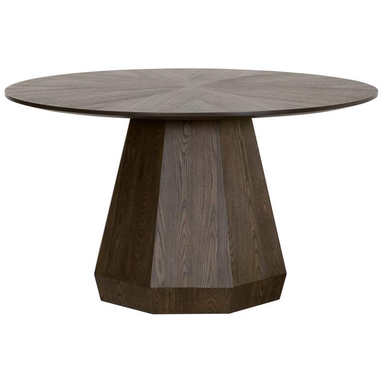Image 1 Coulter 54" Round Dining Table, Burnished Brown Ash