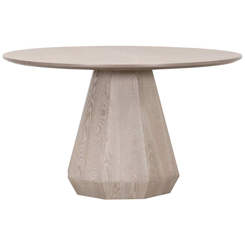 Image 1 Coulter 54" Wide Natural Gray Ash Wood Round Dining Table
