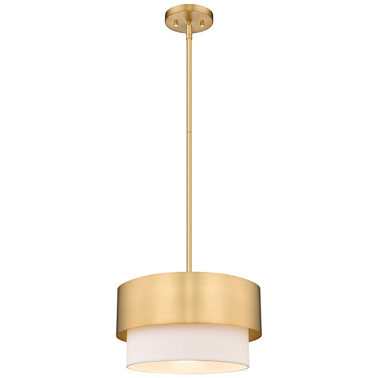 Image 3 Counterpoint 12" Wide Modern Gold Drum Mini Pendant