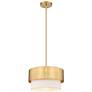3_Counterpoint 12" Wide Modern Gold Drum Mini Pendant