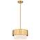 Counterpoint 12" Wide Modern Gold Drum Mini Pendant